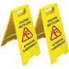Image 1 : SET OF TWO CAUTION WET FLOOR SIGNS