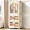 NEW 3 TIER STACKABLE STORAGE BINS WITH DOORS