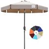 Image 1 : NEW COOSHADE 7.5FT FRILLS PATIO UMBRELLA - KHAKI