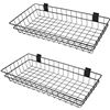 Image 1 : NEW 2PCS EXTRA LARGE SLATWALL BASKETS - BLACK