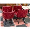 Image 2 : 4 SOLID CHAIRS TUFFED AND STUDDED
