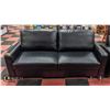 Image 1 : BLACK LEATHERETTE LOVE SEAT 76" X 35" X 33"