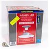Image 1 : SUPER BRIGHT 3-PANEL LED GARAGE LIGHT, 2-PACK