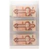 Image 2 : 3 SEQUENTIAL 1986 CANADIAN $2 BILLS