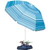 Image 1 : NEW OUTDOORMASTER BEACH UMBRELLA  - STRIPED WITH