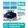 Image 2 : NEW OUTDOORMASTER BEACH UMBRELLA  - STRIPED WITH