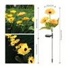 Image 3 : SOLAR THREE-HEAD SUNFLOWER OUTDOOR LIGHT (1 PC)