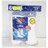 Image 1 : WHITE CREW SOCKS 6-12 SIZE 6-PACK FRUIT OF