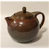 Image 1 : RED AND BROWN MARBLED GLAZED TEAPOT