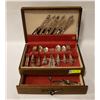 Image 1 : WOODEN CUTTLERY CASE WITH STAINLESS