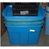 LOT OF STORAGE TOTES & LIDS