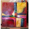 Image 1 : 48" X 48" ORIGINAL OIL PAINTING - ARTIST SIGNED