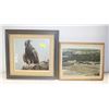 Image 1 : ESTATE 18X18 EAGLE FRAMED PICTURE & FARM PICTURE