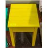 HANDMADE YELLOW PAINTED WOODEN SIDE TABLE