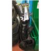 GOLF BAG W/CLUBS + BACKPACK STYLE CARRYING OPTION