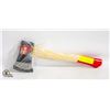 Image 1 : NEW BRICO 1.5LB WOODEN HANDLED HATCHET W/GUARD-