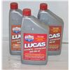 NEW 3X LUCAS 0W-30 SYNTHETIC MOTOR OIL