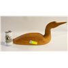 Image 1 : 20 INCH HAND ETCHED WOODEN DECOY DUCK