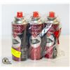 Image 1 : SET OF 3 BUTANE REFILLS FOR BUTANE STOVES, ETC