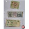 Image 4 : Foreign Bills (15): - Japan Fifty Centavos - Japan One Peso - Philippines 100 - Italy 5 Lire - Mexic