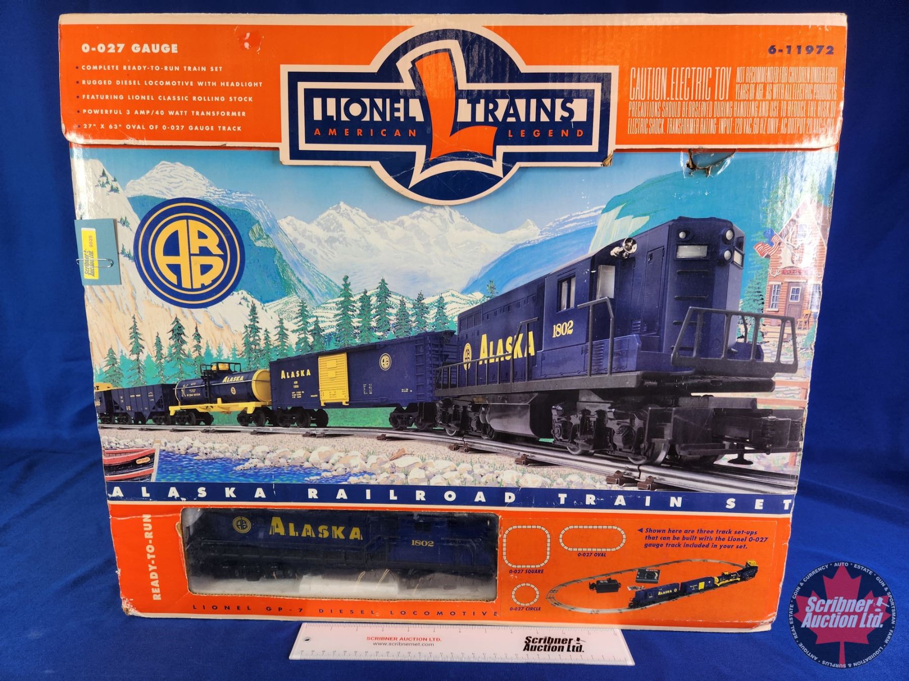 Rr Set LIONEL TRAINS : ALASKA RAILROAD TRAIN SET : O-O27 GAUGE : In Orig Box ...
