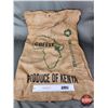 Image 1 : Burlap COFFEE Sack  "CAFÉ IMPORTS" (Stamping Both Sides) (40"H x 24"W) (SEE PICS!)
