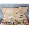 Image 4 : Burlap COFFEE Sack  "CAFÉ IMPORTS" (Stamping Both Sides) (40"H x 24"W) (SEE PICS!)