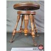 Image 2 : Glass Ball Foot Piano Stool (19"H x 14"DIA) (SEE PICS!)