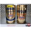 Image 2 : OIL TINS (2) : TEXACO HAVOLINE - Regular - Super Premium (6-1/2"H x 4"Dia) (SEE PICS!)