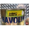 Image 8 : OIL TINS (2) : TEXACO HAVOLINE - Regular - Super Premium (6-1/2"H x 4"Dia) (SEE PICS!)