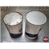 Image 6 : OIL TINS (2) : TEXACO HAVOLINE - Quart - Litre (6-1/2"H x 4"Dia) (SEE PICS!)