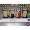Image 6 : TINS (4) Variety 4oz : - KLEEN-FLO TOP OIL (FULL!) - GULF Gas Line Anti-Freeze (FULL!) - BARDAHL Top