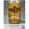 Image 2 : OIL TIN : PENNZOIL Z-7 Motor Oil (Cardboard) (5-1/2"H x 4"Dia) (SEE PICS!)