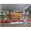 Image 1 : Diary Collector Combo : 10 Bottles (Variety Types/Sizes) ; Wood Crate & Banner Text (8-1/2"H x 15"W 