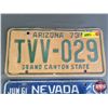 Image 2 : Lic Plates (2): Arizona 1973; Nevada 1961 (6"H x 12"D) (SEE PICS!)