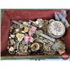 Image 2 : Ladies Collector Combo : Jewellery Box with Jewellery Collection & Lovely White Muff (Note: some dam
