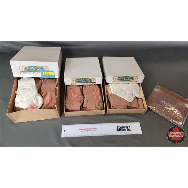 Hosiery Box Making Vintage Hosiery (3 Boxes) (Box Measures 3