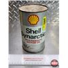 Image 1 : OIL TIN : SHELL SYNARCTIC Multigrade Motor Oil (FULL!) (6-1/2"H x 4"Dia) (SEE PICS!)