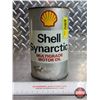 Image 2 : OIL TIN : SHELL SYNARCTIC Multigrade Motor Oil (FULL!) (6-1/2"H x 4"Dia) (SEE PICS!)