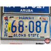 Image 3 : Lic Plates (2): Aruba ; Hawaii (6"H x 12"W) (SEE PICS!)