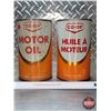 Image 4 : OIL TINS (2) : CO-OP MOTOR OIL (6-1/2"H x 4"Dia) (SEE PICS!)