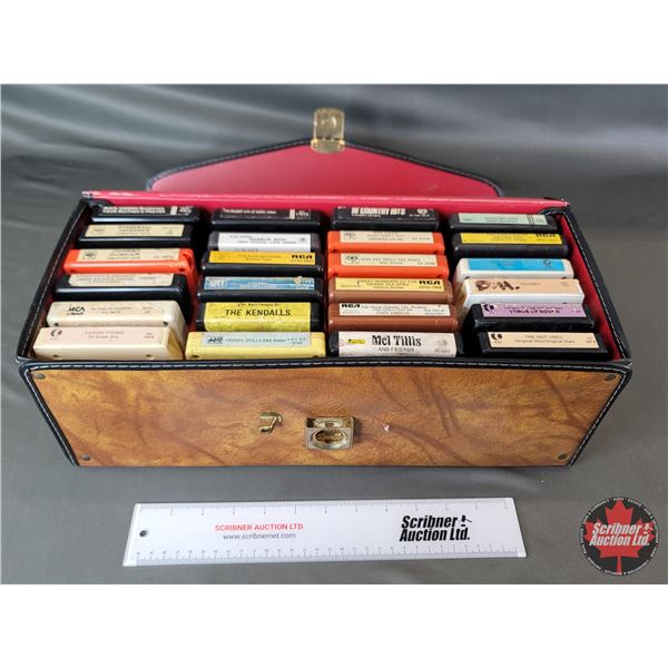 Eight Track Case 8-Track Collection (24) In Portable Storage Case (Brown) (6