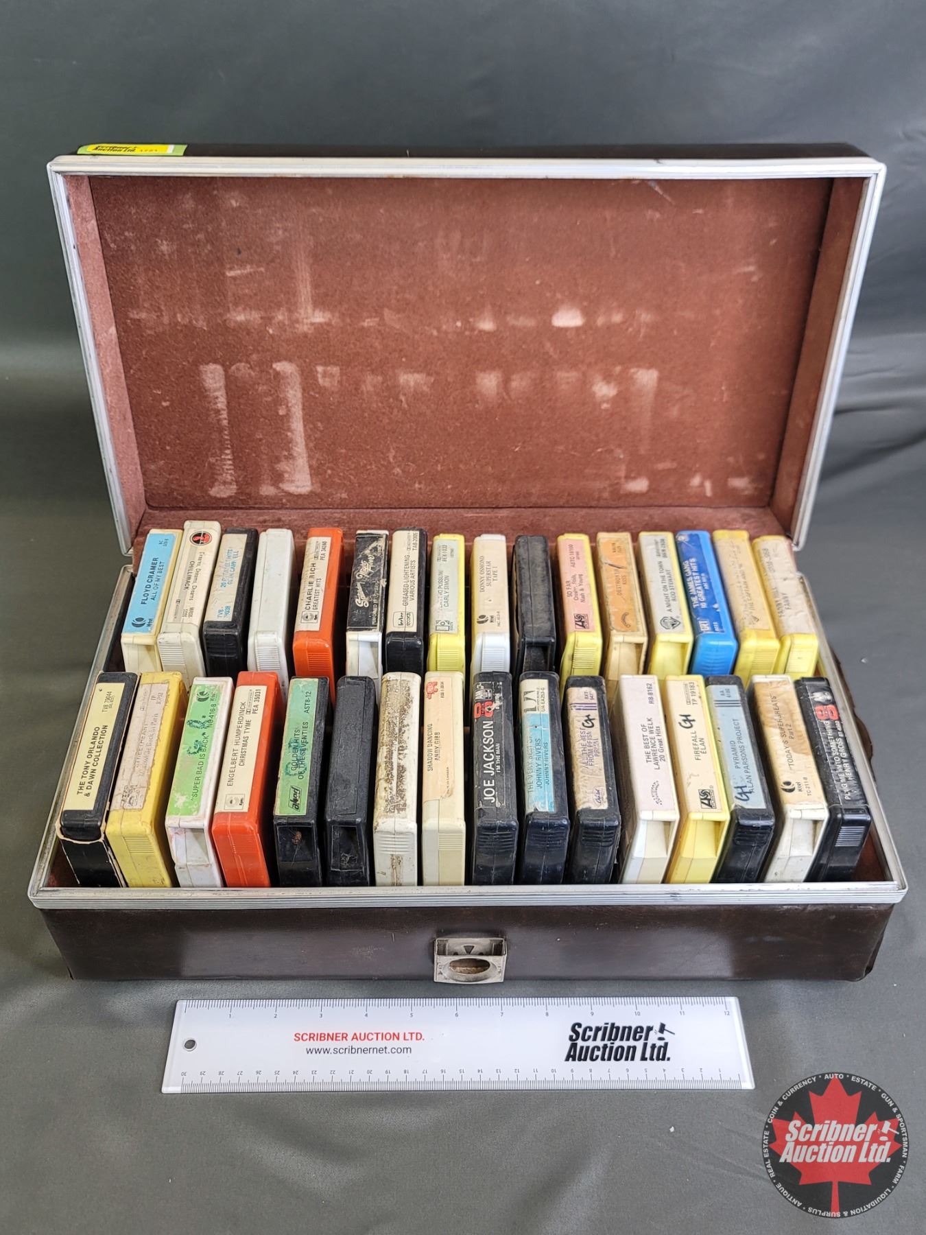 Eight Track Case 8-Track Collection (32) In Portable Storage Case (Brown) (6-1/4
