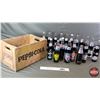 Image 1 : PEPSI-COLA Collector Combo : - Wood Bottle Crate (10"H x 18"W x 11-1/2"D) - 18 Bottles - Variety Com