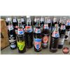Image 5 : PEPSI-COLA Collector Combo : - Wood Bottle Crate (10"H x 18"W x 11-1/2"D) - 18 Bottles - Variety Com