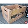 Image 6 : PEPSI-COLA Collector Combo : - Wood Bottle Crate (10"H x 18"W x 11-1/2"D) - 18 Bottles - Variety Com