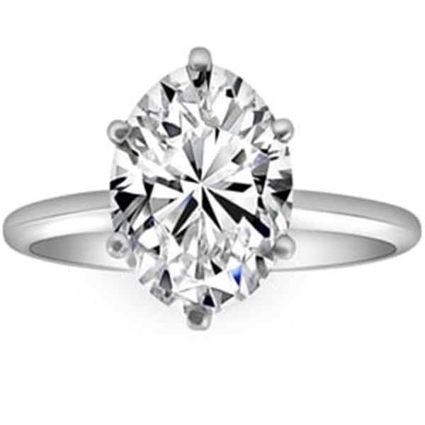 Certified 2.18 ct. Lab Grown Diamond Engagement Ring in Platinum (G-H, VS)