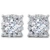 Image 1 : 1.40 ct. Natural Round Diamond Studs in 14K White Gold (F-G, VS)