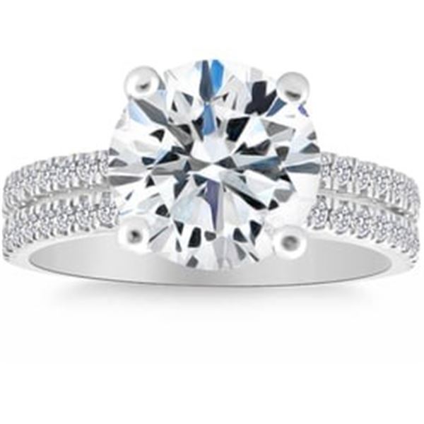 4.50 ct. Lab Grown Diamond Engagement Ring in 14K White Gold (G-H, VS)