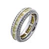 Image 1 : 3.50 ct. Natural Fancy Yellow Princess Cut Diamonds Eternity Band In Platinum